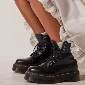 Doc Dr. Marten Jadon platform boot Black smooth leather